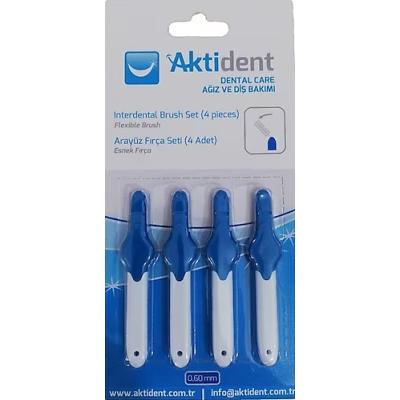 AKTİDENT ARAYÜZ  FIRÇASI 0,60 - 4LÜ MAVİ