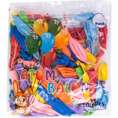 ATOM RENKLİ İPLİ BALON 100LÜ