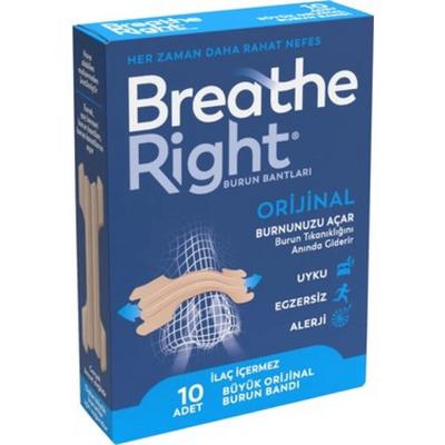 BREATHE RİGHT KLASİK NORMAL BOY BURUN BANDI 10LU