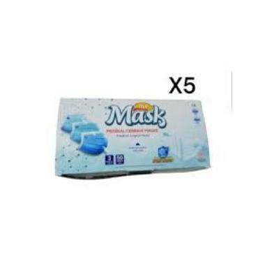 HD MASK 3 KATLI MEDİKAL CERRAHİ MASKE 50Lİ SİYAH