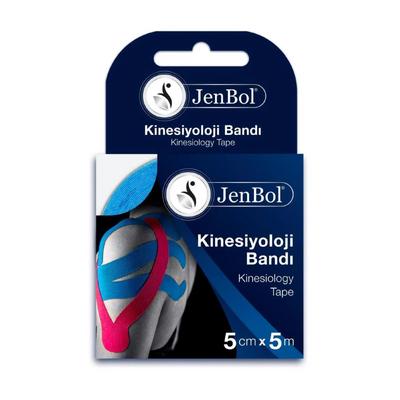 JENBOL KİNESİOLOGY TAPE AĞRI BANDI 5CM*5M MAVİ