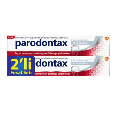 PARODONTAX  GELİŞTİRİLMİŞ TAT BEYAZLATICI DİŞ MACUNU BEYAZLATICI 75ML 2Lİ 