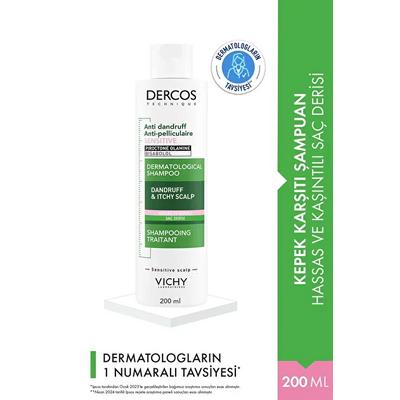 VİCHY DERCOS ANTİ PELLİCULAİRE HASSAS VE KAŞINTILI SAÇ DERİSİ ŞAMPUANI 200ML